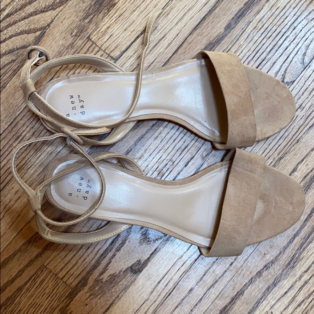 A new day flat ankle strap sandals barely worn